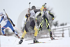 Biathlon race