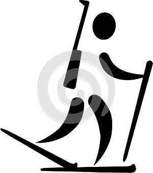 Biathlon Running Pictogram photo