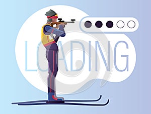 Biathlon shooting illustration