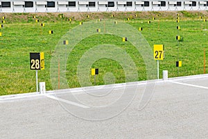 Biathlon shooting range.