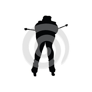 Biathlon sportsman silhouette