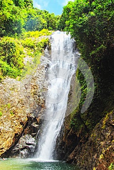 The Biausevu waterfall