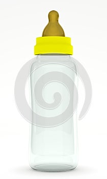 Biberon (Baby Bottle) on white background