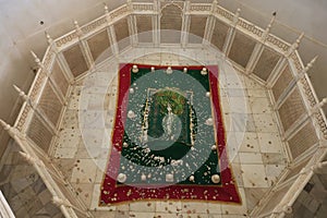 The tomb inside Bibi Ka Maqbara, India photo