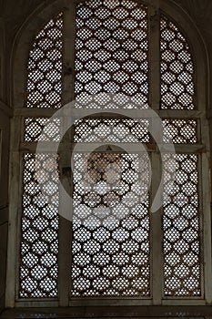 Doorway Grill, Bini-ka Maqbaba Mausoleum, Aurangabad, Maharashtra, India photo