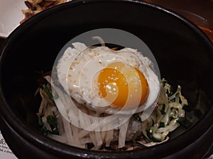 Bibimbap Korean Food with Sunny Egg