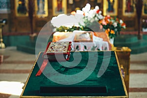 A bible on the altar. Orthodox Church