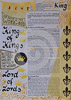 Bible art journaling about King of Kings