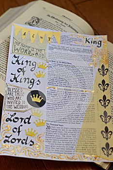 Bible art journaling about King of Kings