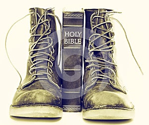 Bible and boots