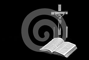 Bible and cross