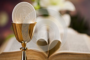 Bible, Eucharist, sacrament of communion background