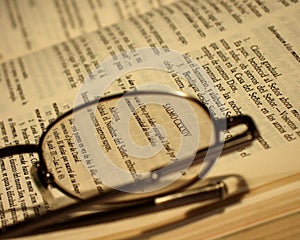 Bible and glasses
