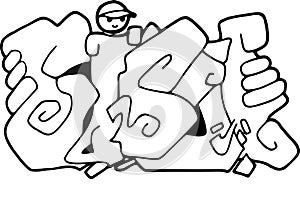 Bible graffiti vector