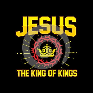 Bible lettering. Christian art. Jesus - the King of Kings. photo