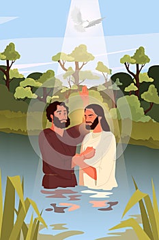 Bible narratives about the Baptism of Jesus Christ. John the Baptist