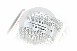 Bible open to deuteronomy vignette