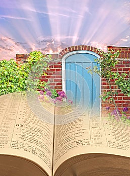 Bible parables narrow gate road to life photo
