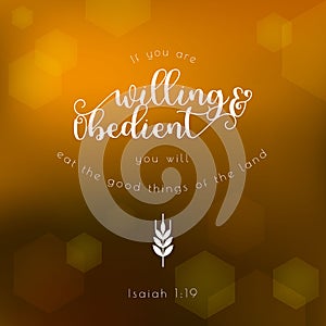 Bible quote typographic for thanksgiving day photo
