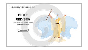 Bible Red Sea Moses Prepare Way For Jews Vector