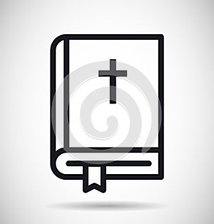 Bible scripture line art vector icon