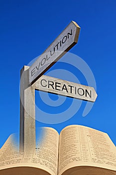 Bible spiritual direction arrow sign creation evolution