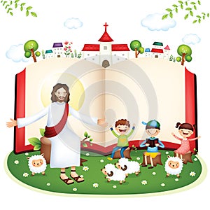 bible study. Vector illustration decorative design