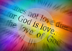 Bible text GOD IS LOVE - 1 John 4:8 photo