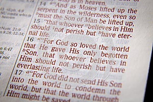 Bible text - God so loved the world - John 3:16