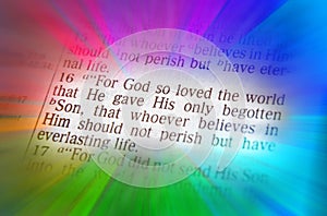 Bible text - God so loved the world - John 3:16 photo