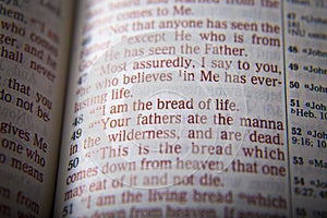 Bible text - I am the bread of life - John 6:48