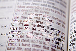 Bible text - I AM THE DOOR - John 10:9