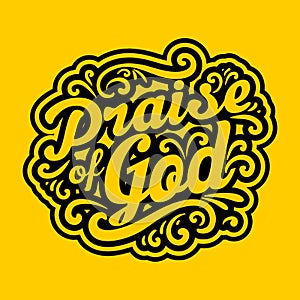 Bible typographic. Praise of God photo