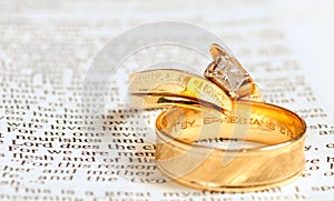 Bible & wedding rings