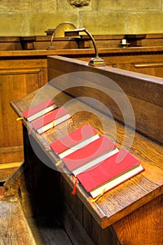 Bibles in choir chapel