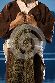 Biblical Apostle Holding Nets