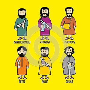 Biblical illustration. The apostles of Jesus Christ.