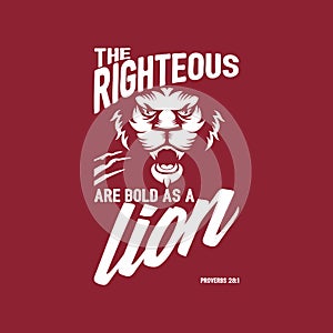 Biblical illustration. Christian lettering. The lion of the tribe of Judah. Revelation 5:5. photo