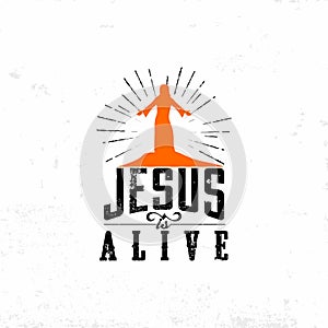 Biblical illustration. Jesus is alive. Easter.