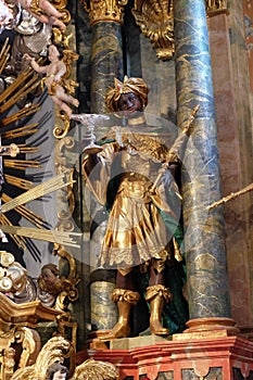 Biblical Magi Balthazar in the Church of Our Lady of the Snow in Belec, Croatia