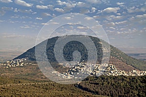 Biblical Mount Tabor and the Arab village