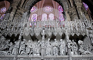 Biblical scenes in sculptures, Chartres cathedral photo