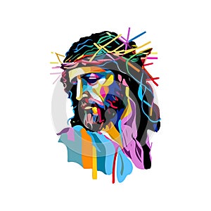 T SHIRT Print CLOTH JESUS LOW POLY VECTOR