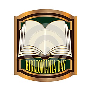 Bibliomania Day label