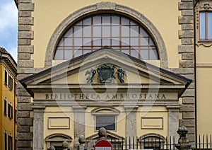 The Biblioteca Ambrosiana, a historic library in Milan, Italy