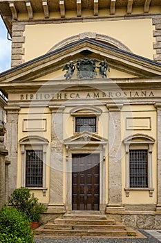 The Biblioteca Ambrosiana, a historic library in Milan, Italy
