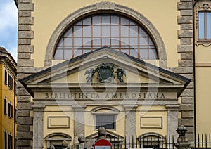 The Biblioteca Ambrosiana, a historic library in Milan, Italy photo