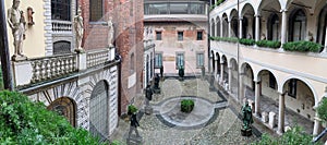 The Biblioteca Ambrosiana in Milan, Italy