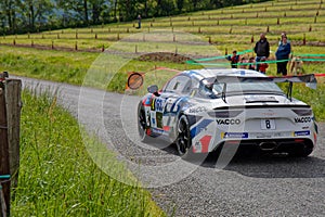 Alpine on the roads of the rally.