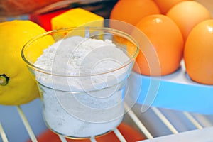 Bicarbonate inside of fridge